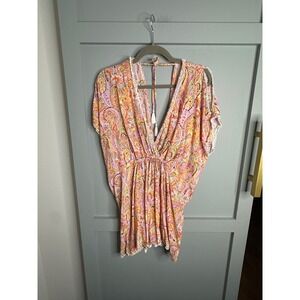 Victorias Secret Pink Women's Paisley Tassel Kaftan Cover Up XS